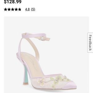 Betsey Johnson- pale pink satin with beaded florals: betsey blue collection.